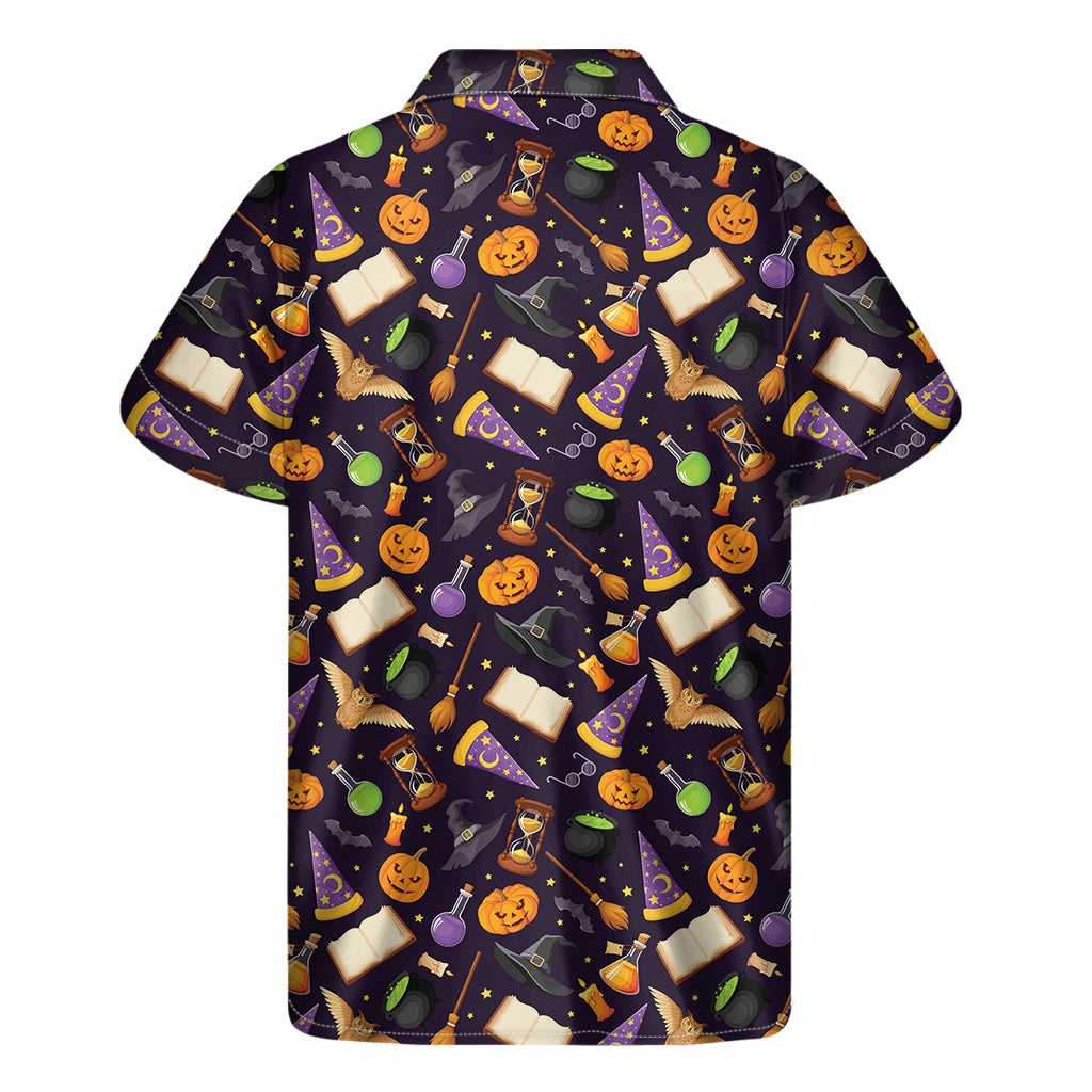 Magic Wizard Pattern Print Men's Short Sleeve Shirt