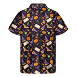 Magic Wizard Pattern Print Men's Short Sleeve Shirt