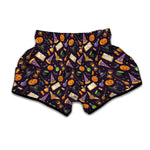 Magic Wizard Pattern Print Muay Thai Boxing Shorts