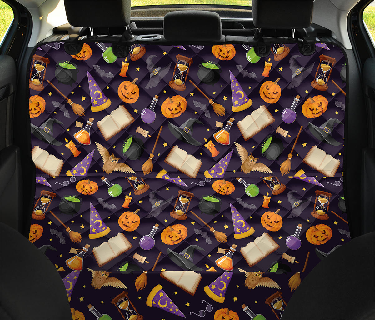 Magic Wizard Pattern Print Pet Car Back Seat Cover