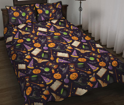 Magic Wizard Pattern Print Quilt Bed Set