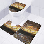 Malagasy Cat Eyed Snake Print 3 Piece Bath Mat Set