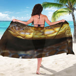 Malagasy Cat Eyed Snake Print Beach Sarong Wrap