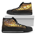 Malagasy Cat Eyed Snake Print Black High Top Sneakers