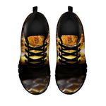 Malagasy Cat Eyed Snake Print Black Sneakers
