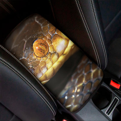 Malagasy Cat Eyed Snake Print Car Center Console Cover