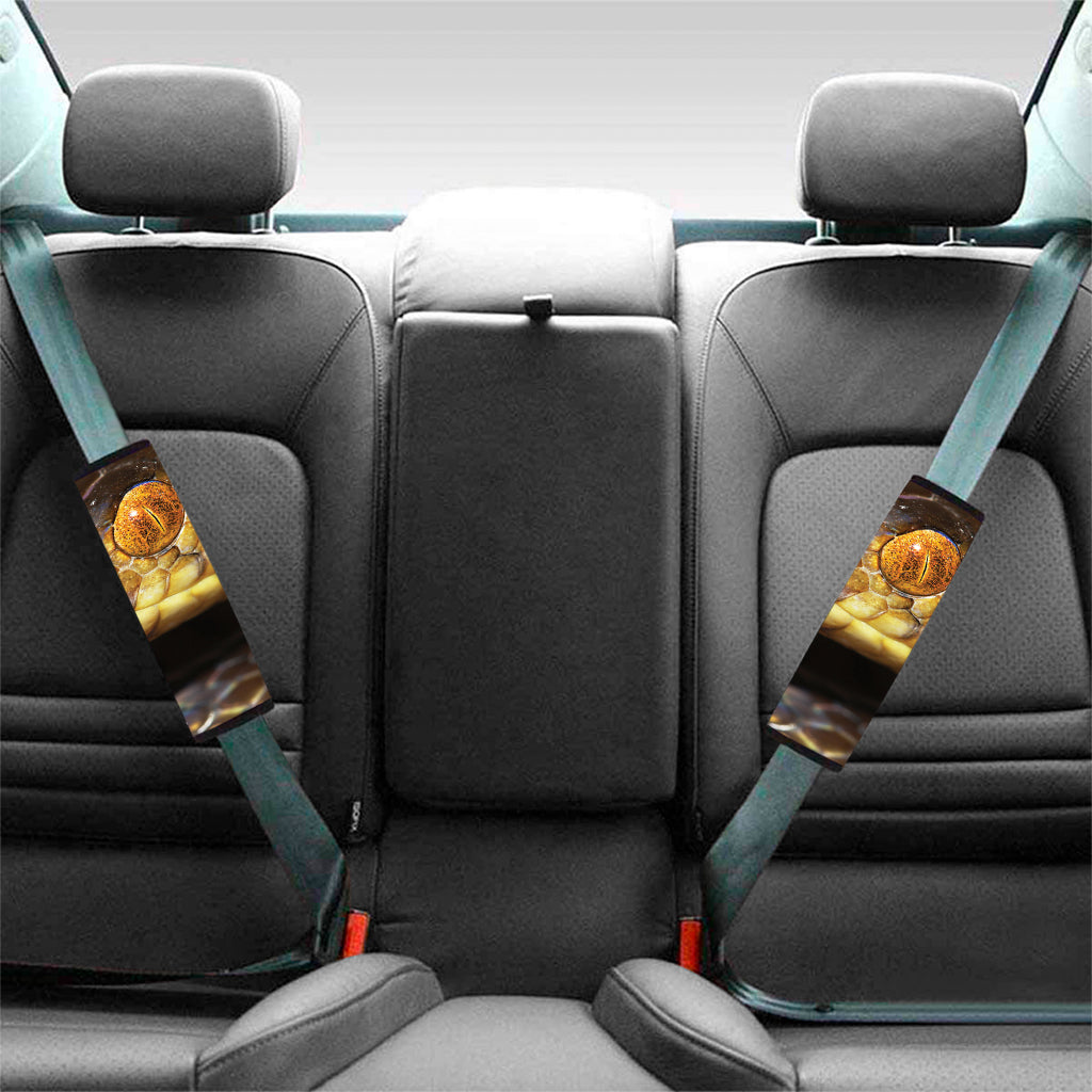 Malagasy Cat Eyed Snake Print Car Seat Belt Covers