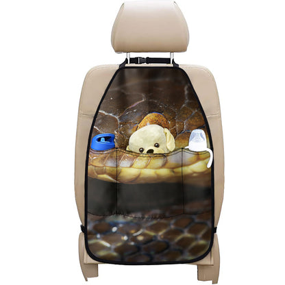 Malagasy Cat Eyed Snake Print Car Seat Organizers