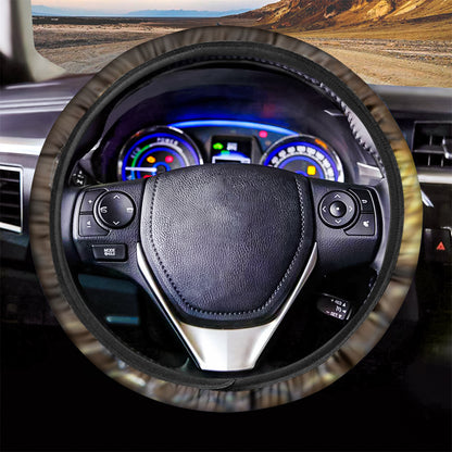 Malagasy Cat Eyed Snake Print Car Steering Wheel Cover