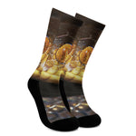 Malagasy Cat Eyed Snake Print Crew Socks