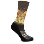 Malagasy Cat Eyed Snake Print Crew Socks
