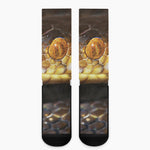 Malagasy Cat Eyed Snake Print Crew Socks