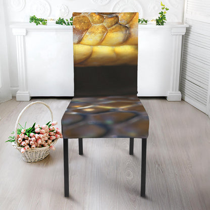 Malagasy Cat Eyed Snake Print Dining Chair Slipcover