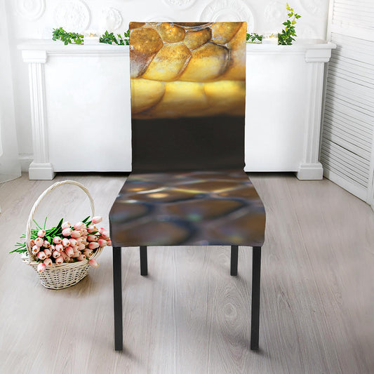 Malagasy Cat Eyed Snake Print Dining Chair Slipcover