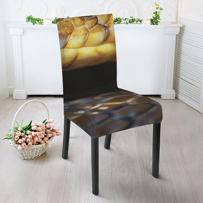 Malagasy Cat Eyed Snake Print Dining Chair Slipcover