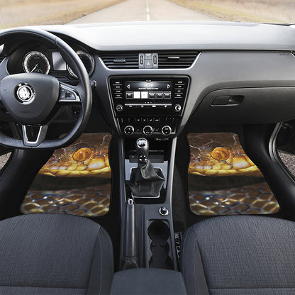 Malagasy Cat Eyed Snake Print Front and Back Car Floor Mats