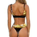 Malagasy Cat Eyed Snake Print Front Bow Tie Bikini