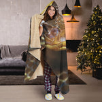 Malagasy Cat Eyed Snake Print Hooded Blanket