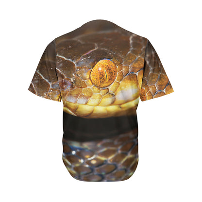 Malagasy Cat Eyed Snake Print Men's Baseball Jersey