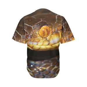 Malagasy Cat Eyed Snake Print Men's Baseball Jersey