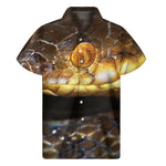 Malagasy Cat Eyed Snake Print Men's Short Sleeve Shirt