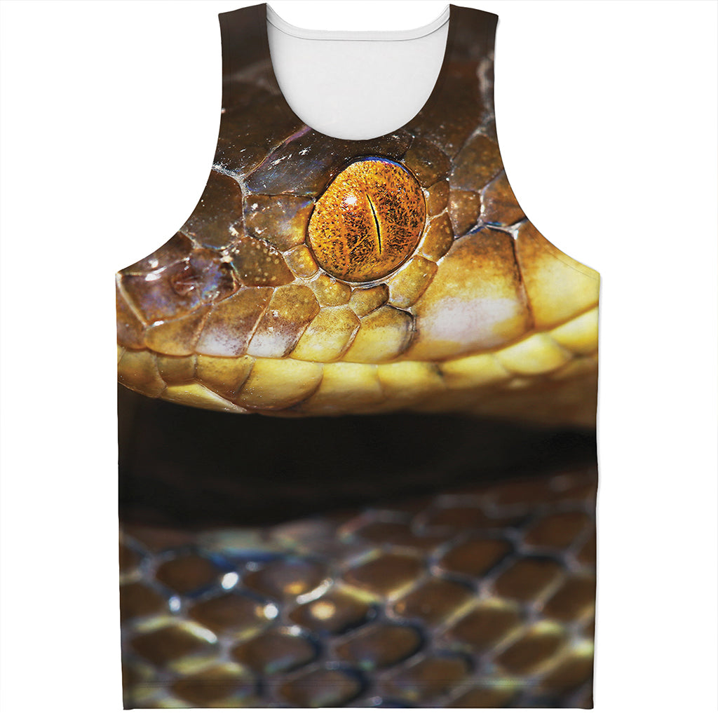 Malagasy Cat Eyed Snake Print Men's Tank Top