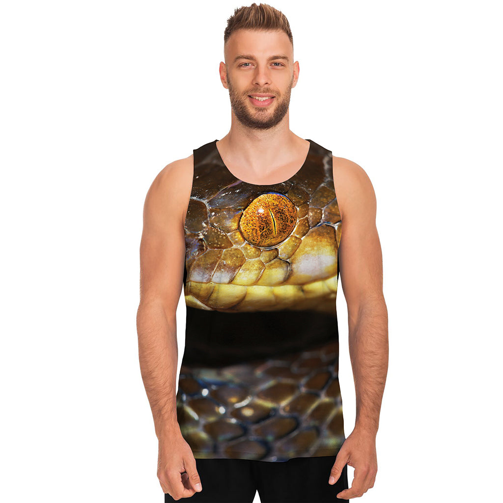 Malagasy Cat Eyed Snake Print Men's Tank Top