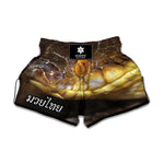 Malagasy Cat Eyed Snake Print Muay Thai Boxing Shorts