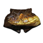 Malagasy Cat Eyed Snake Print Muay Thai Boxing Shorts
