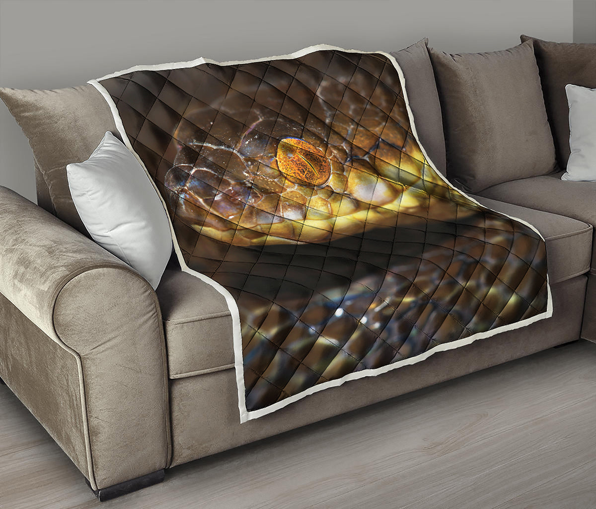 Malagasy Cat Eyed Snake Print Quilt