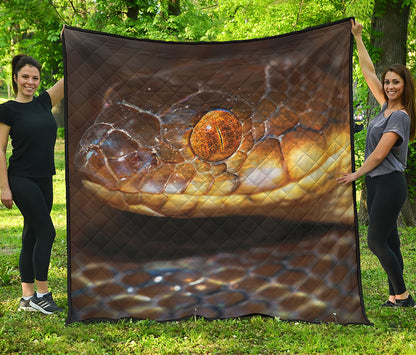 Malagasy Cat Eyed Snake Print Quilt