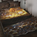 Malagasy Cat Eyed Snake Print Quilt Bed Set