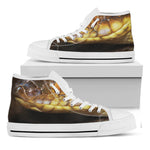 Malagasy Cat Eyed Snake Print White High Top Shoes