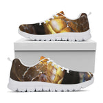 Malagasy Cat Eyed Snake Print White Sneakers