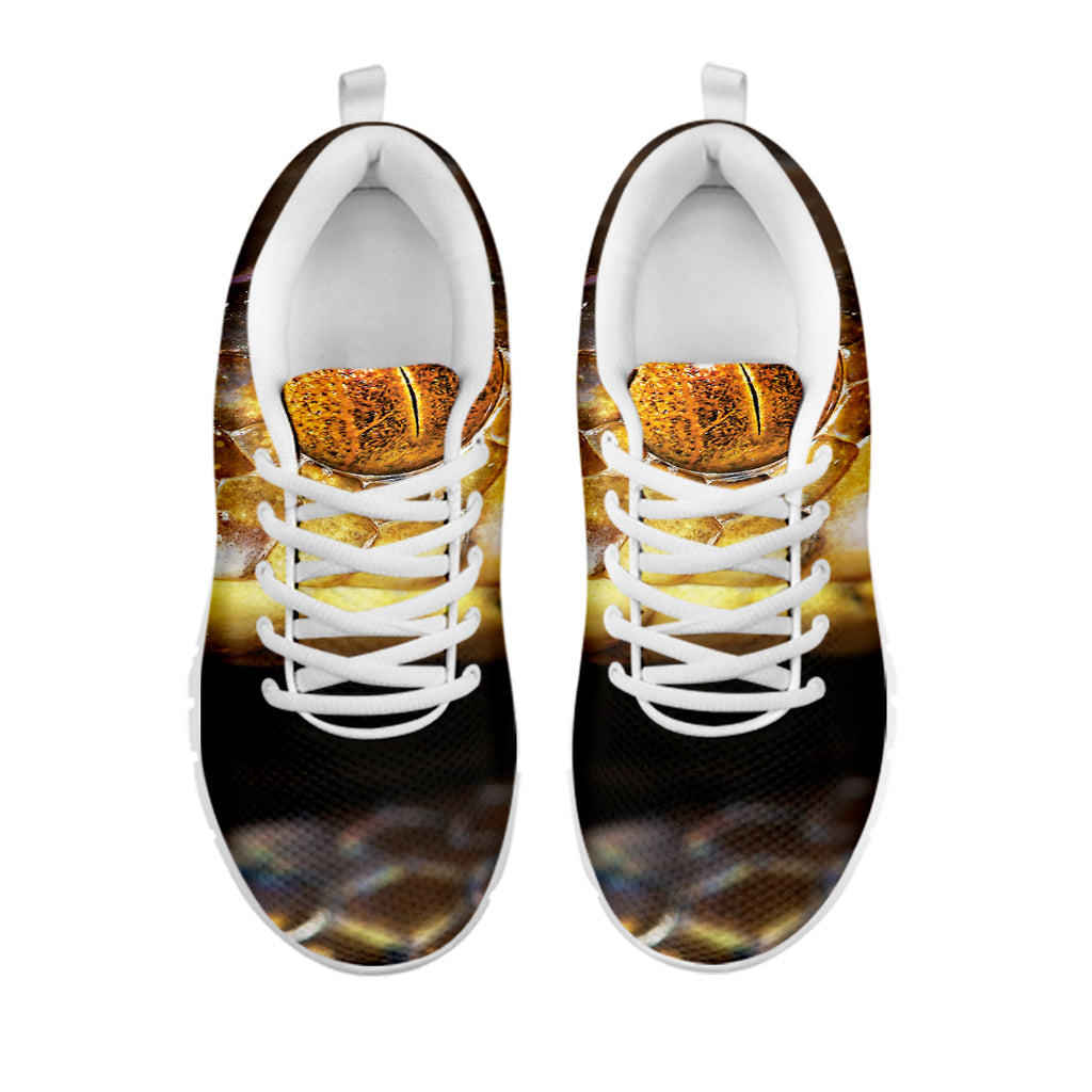 Malagasy Cat Eyed Snake Print White Sneakers