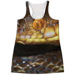 Malagasy Cat Eyed Snake Print Women's Racerback Tank Top