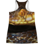 Malagasy Cat Eyed Snake Print Women's Racerback Tank Top