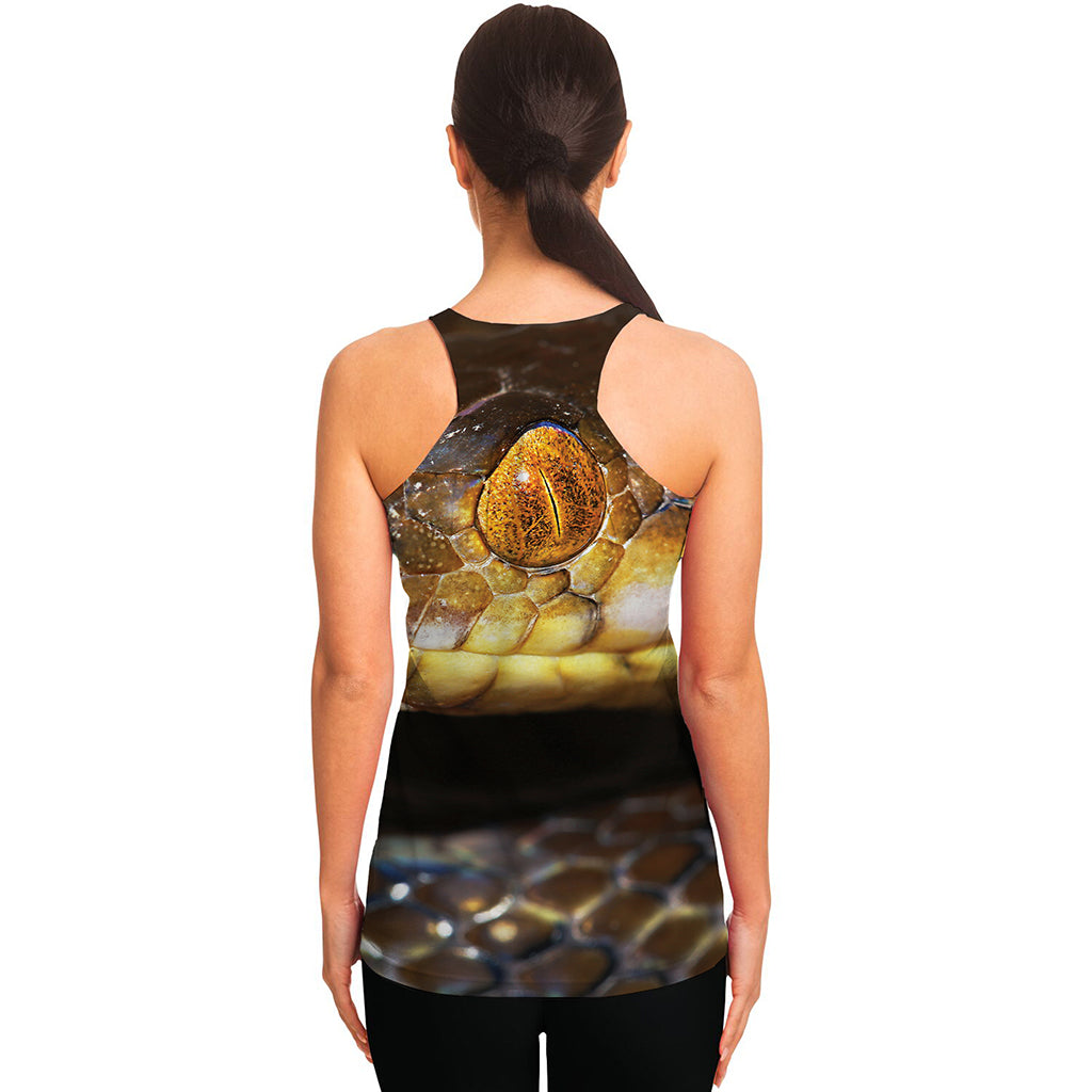 Malagasy Cat Eyed Snake Print Women's Racerback Tank Top