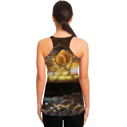 Malagasy Cat Eyed Snake Print Women's Racerback Tank Top