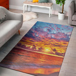 Maldives Sunset Print Area Rug
