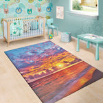 Maldives Sunset Print Area Rug