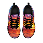 Maldives Sunset Print Black Sneakers