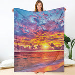 Maldives Sunset Print Blanket