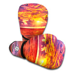 Maldives Sunset Print Boxing Gloves