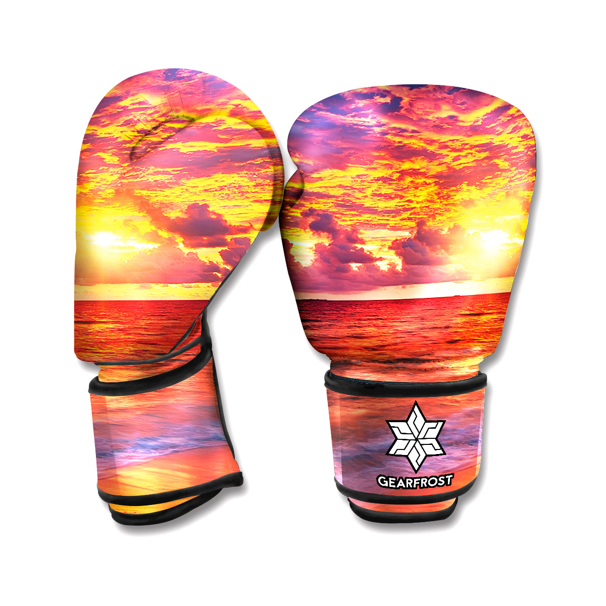 Maldives Sunset Print Boxing Gloves