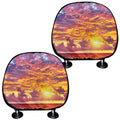 Maldives Sunset Print Car Headrest Covers