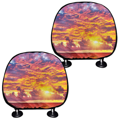 Maldives Sunset Print Car Headrest Covers