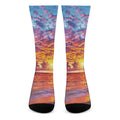 Maldives Sunset Print Crew Socks
