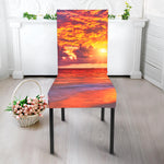 Maldives Sunset Print Dining Chair Slipcover