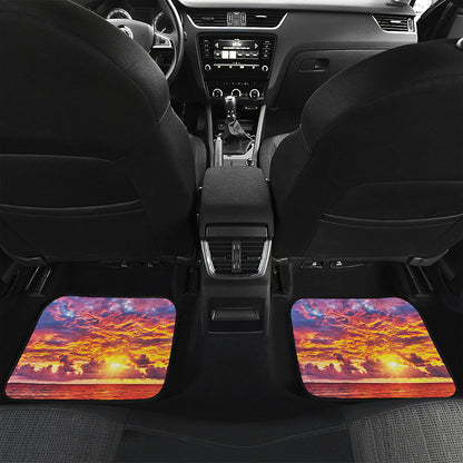 Maldives Sunset Print Front and Back Car Floor Mats